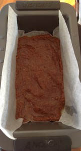 Push the mixture into a loaf tin.