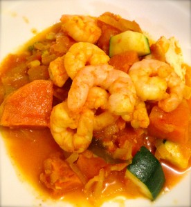 Vegetable Curry (with prawns!)