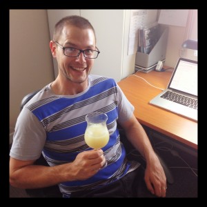 Joe with his freshly made lemonade!