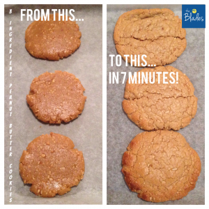 Peanut Butter Cookies Before and After