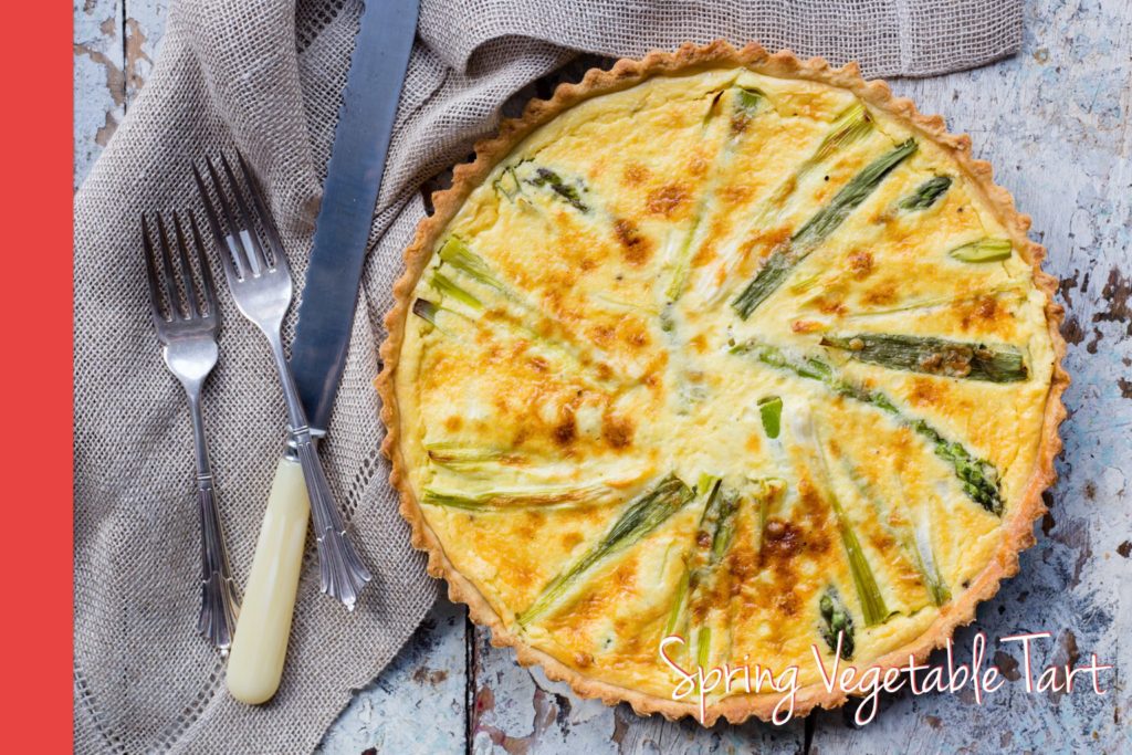 Spring vegetable tart inside the best thermomix magazine