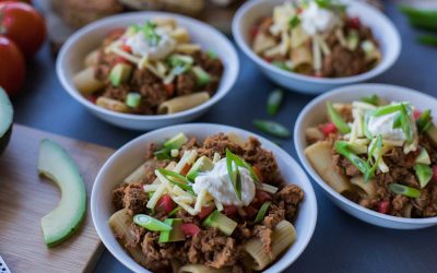 Fully Loaded Chunky Beef Chilli Pasta