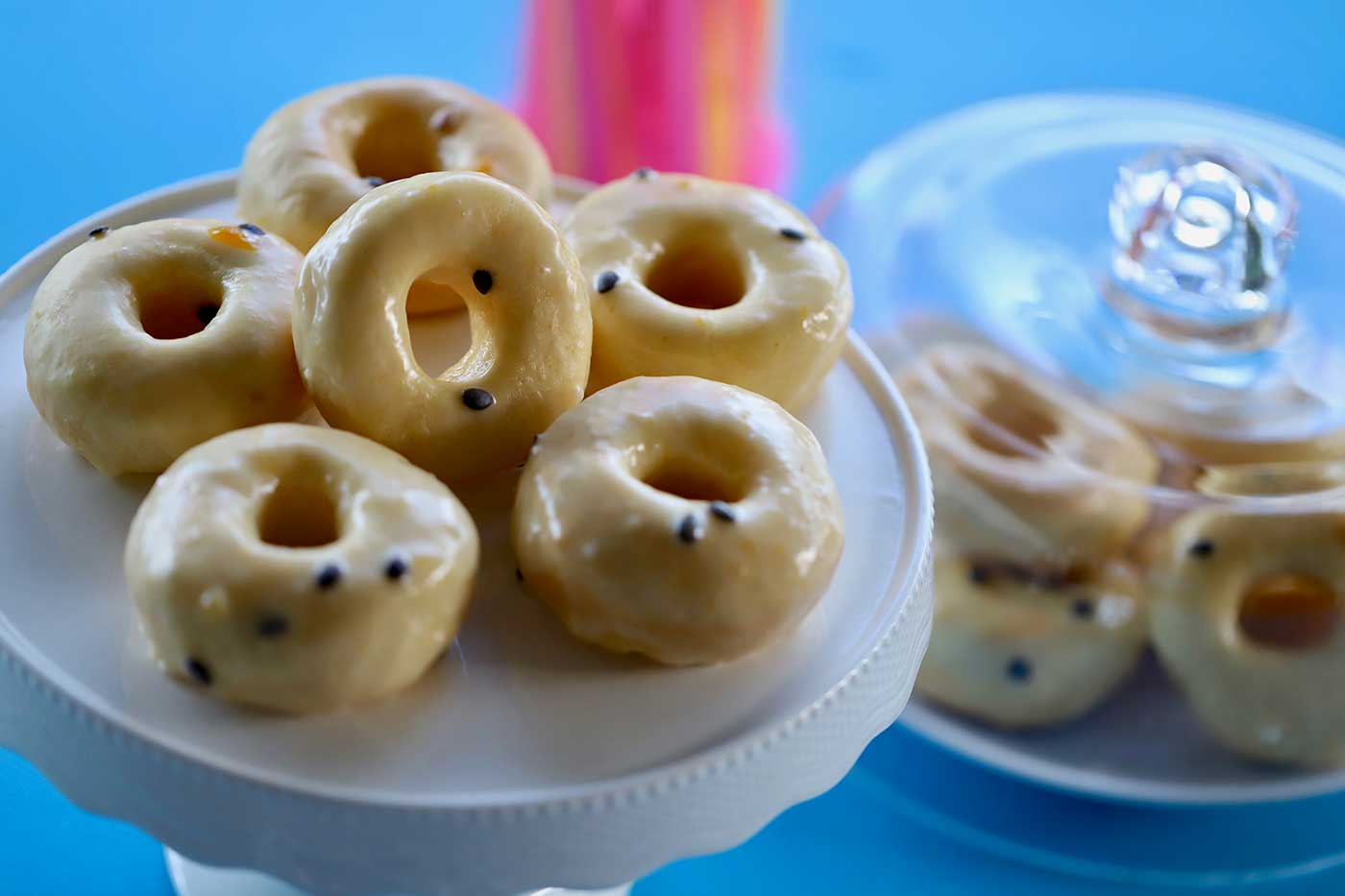 Mini Donuts with Passionfruit Icing
