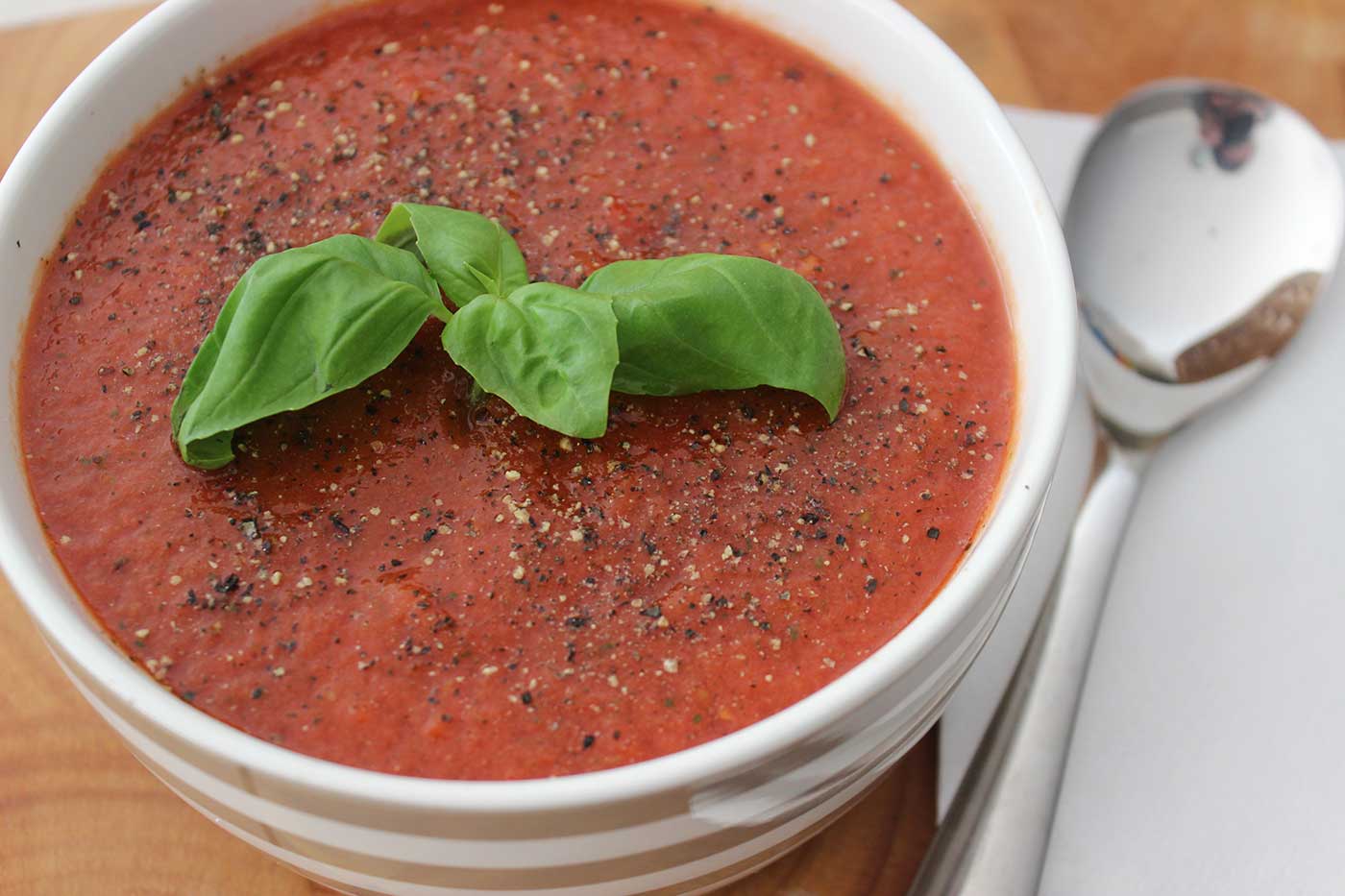 Raw Tomato Basil Soup Thermomix Recipe