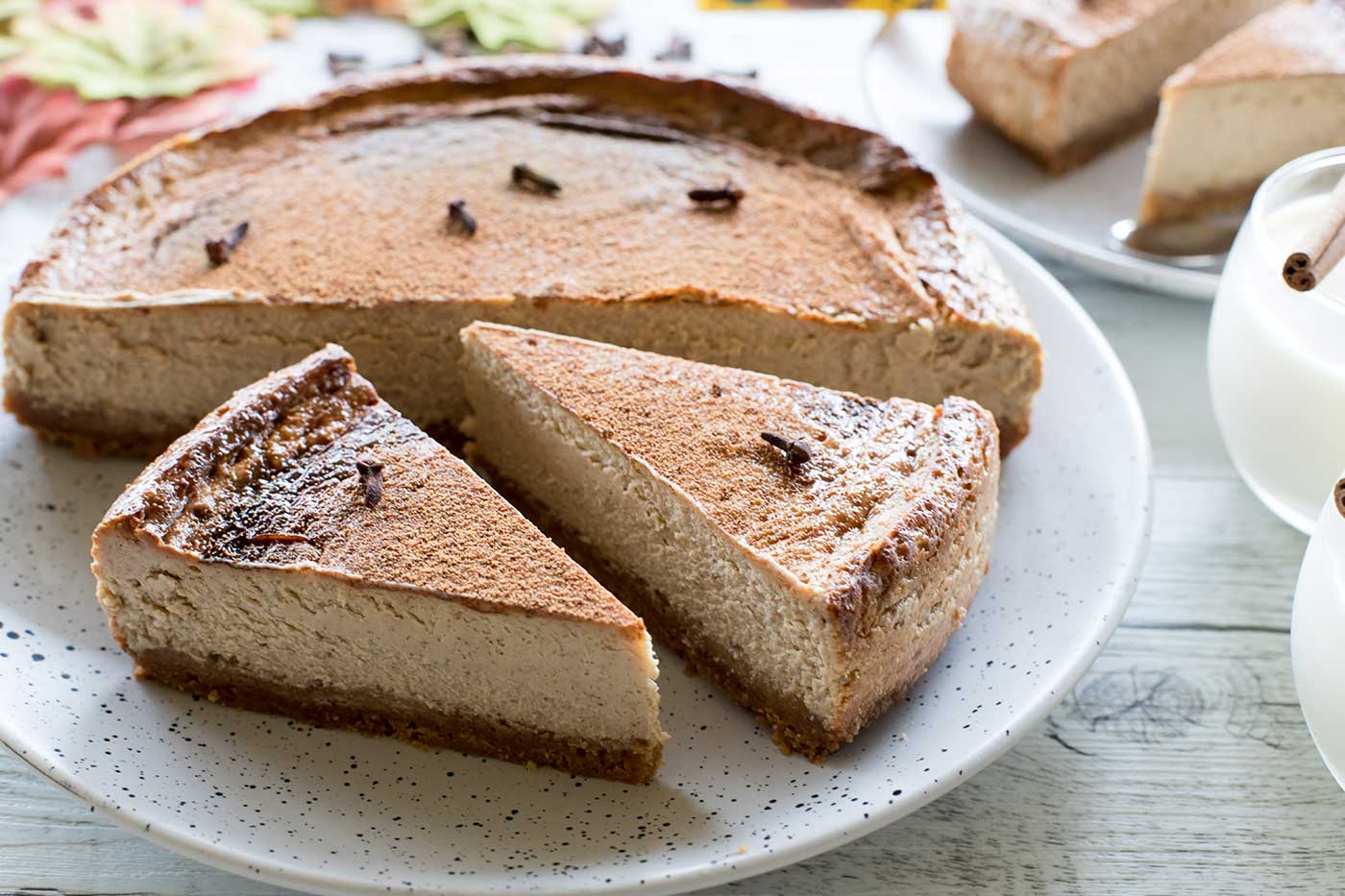 Thermomix Baked Chai Latte Cheesecake