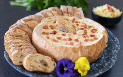 Thermomix Cheese and Bacon Cobb Loaf