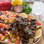 Thermomix Quick Beef Souvlaki and Greek Salad